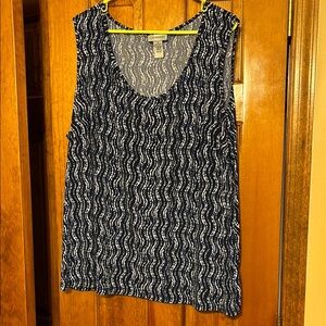 Catherine’s  Navy and White Patterned Tank Top